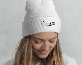 Chai Latte Hat, Chai Tea Hat, Chai Latte, Chai Tea Latte, Chai Latte Gift, Gift for Her, Holiday Drinks, Holiday Gift for Her, Chai Tea Hat