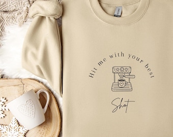 Espresso Sweatshirt, Barista Shirt, Barista Sweatshirt, Espresso Shirt, Espresso Social Club, Handmade Espresso Sweatshirt, Coffee Lover Gif