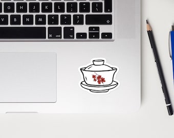 Gaiwan Sticker, Gaiwan Teapot, Gaiwan Tea Sticker, Gongfu Tea Cup, Gongfu Tea, Chinese Tea Sticker, Gaiwan Sticker, Gift for tea lover
