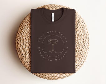 Koszulka Espresso Martini, Espresso Martini, Koszulka Just a Girl, Klub towarzyski Espresso Martini, Koszulka Espresso Martini, Koszulka Espresso Martini