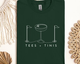 Tees and Tinis Shirt, Espresso Martini Shirt, Espresso Martini T-Shirt, Gift for Her, Girl golf shirt, Golfing gift for her