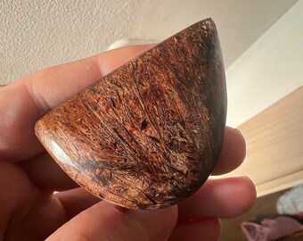 Pierre de palmier astrophyllite extrêmement rare 59 x 39 mm 250 ct Russie