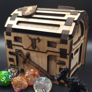 Dice Chest - Fighter themed, Dice Box, Dungeons and Dragons, Magic the Gathering, Dice games