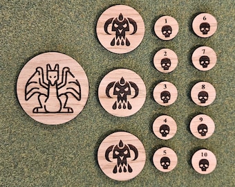 Wooden BBEG Boss Fight Token Set