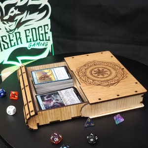 White Mana Sliding Aufbewahrungsbuch, Spieleaufbewahrung, Würfelbox, Kartendeck-Box, Dungeons and Dragons, Magic the Gathering