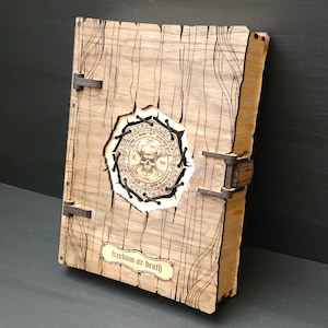 Cursed Wooden Pirate Storage Box, Dice Storage, Game box