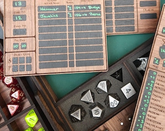 DnD 5e Character Sheet Set, Dungeons and Dragons, Reusable Character sheet