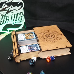 Livre de rangement coulissant pour mana incolore, rangement pour jeu, boîte à dés, boîte pour jeu de cartes, donjons et dragons, Magic the Gathering