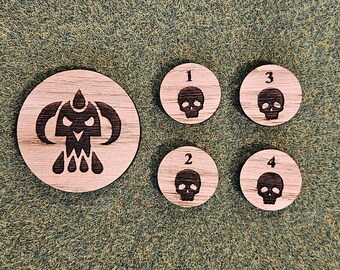 Wooden Boss Fight Token Set