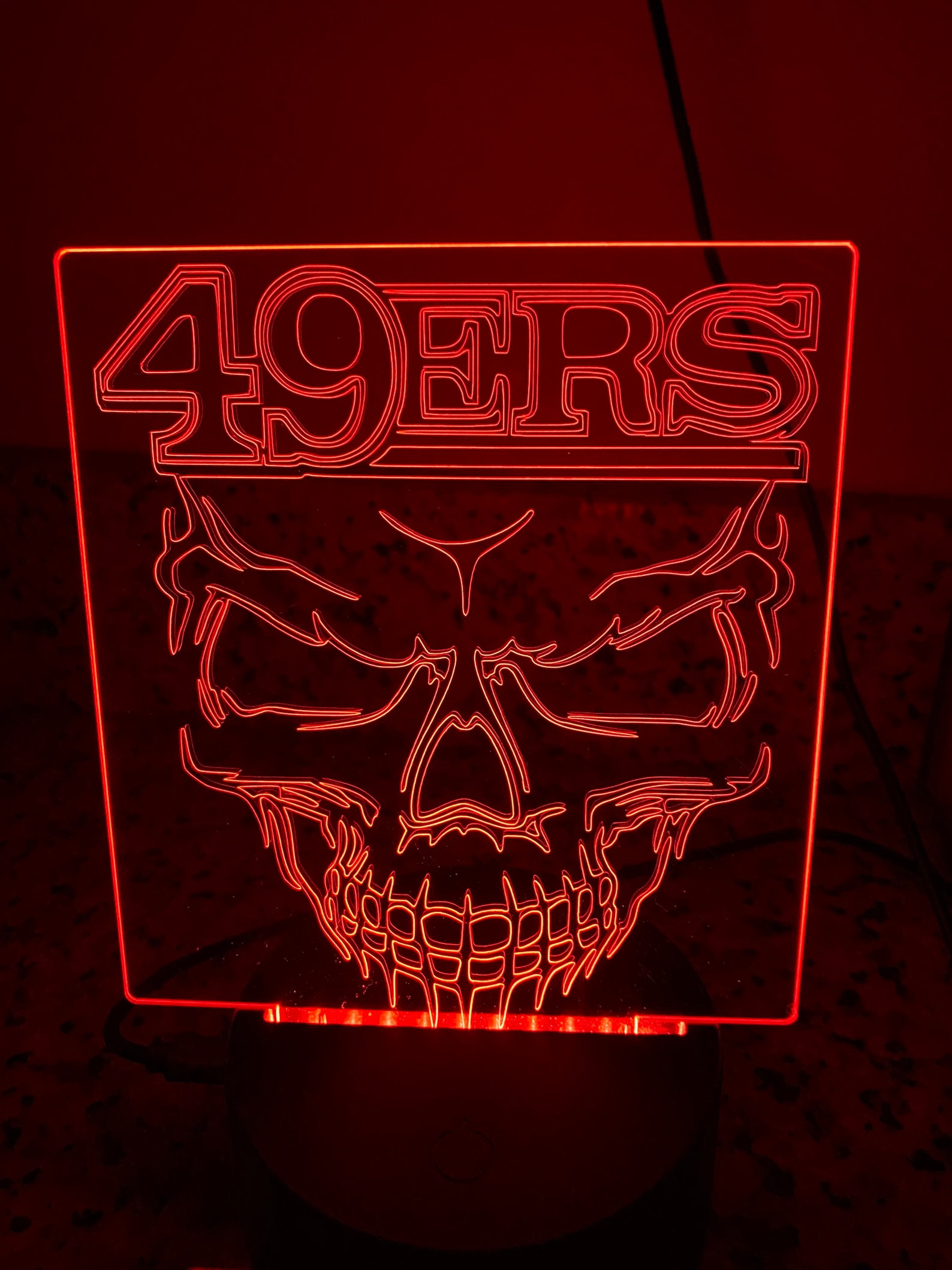 Personalized LED night light Engraved acrylic on a multi Etsy