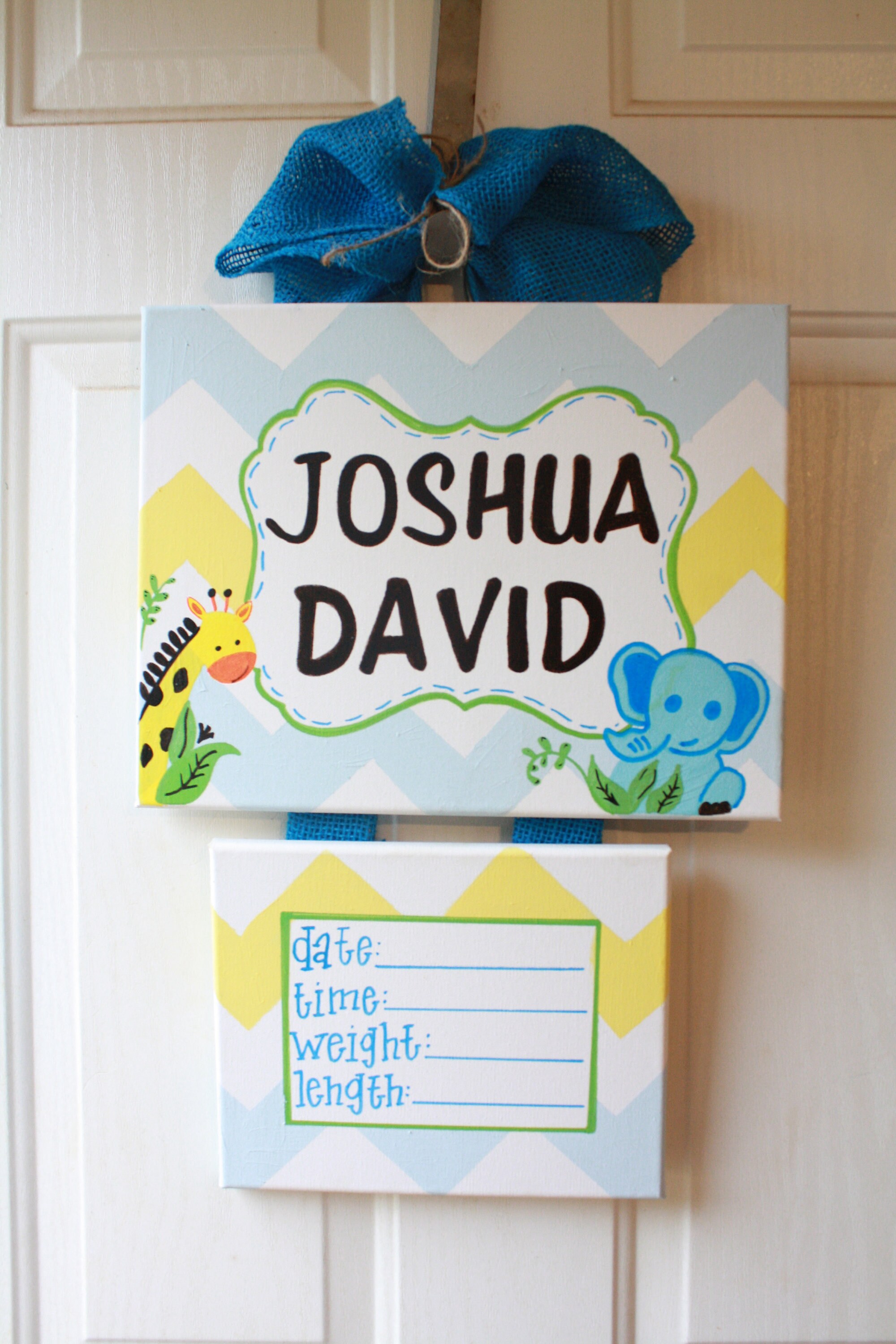 Hospital door hanger boy baby door hanger sign for hospital Etsy
