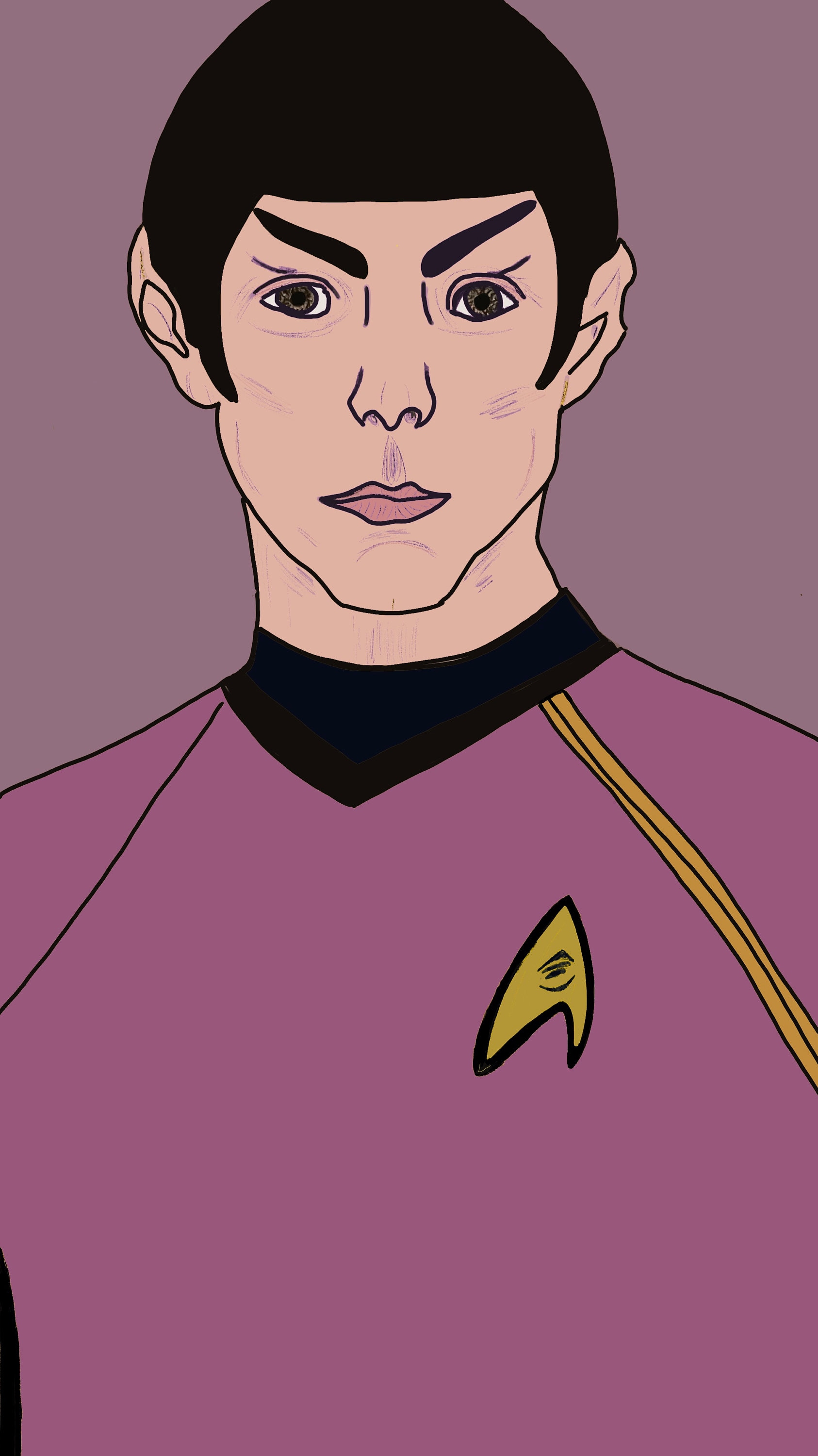 Star Trek Fan Art Spock Print Etsy