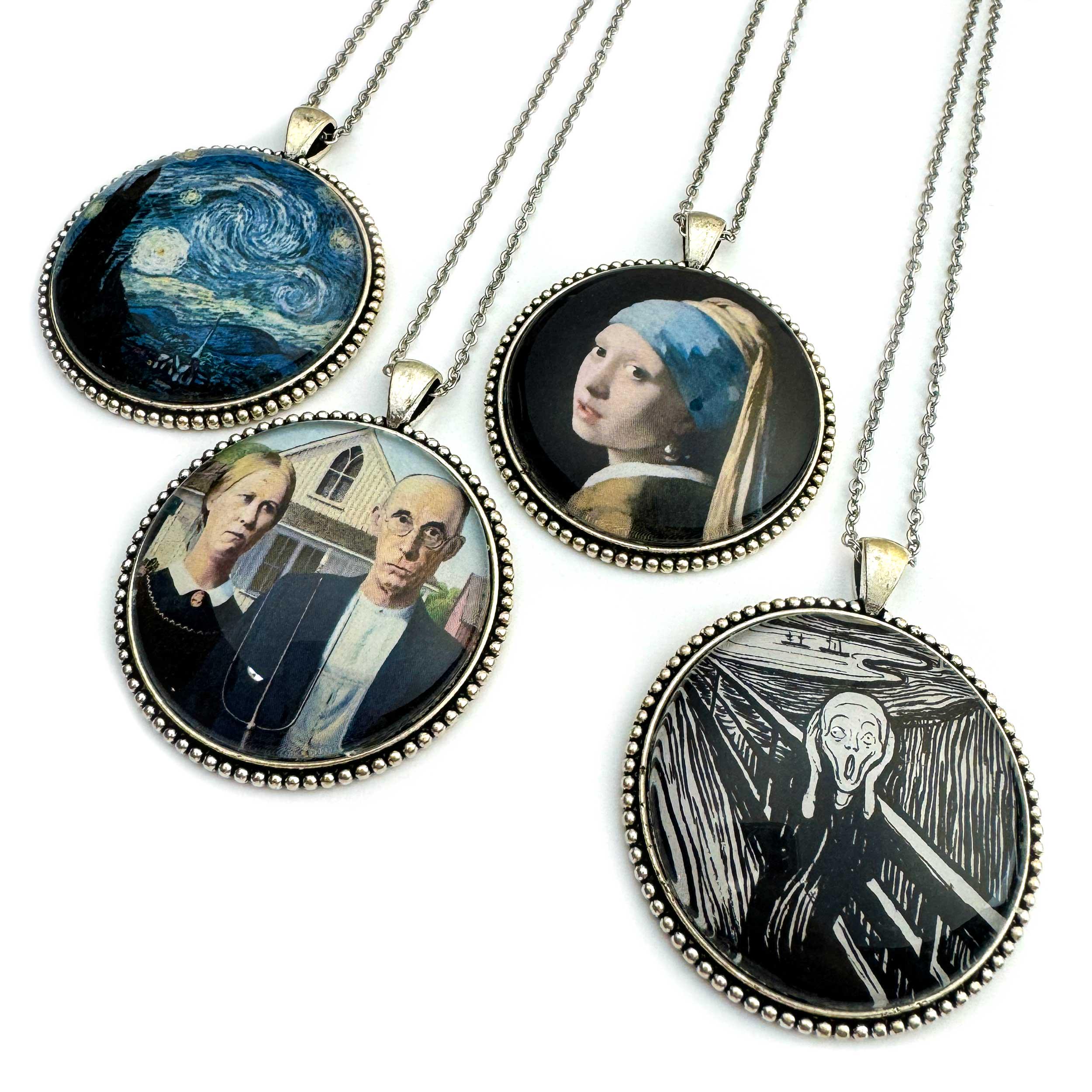 Art Pendant Necklaces – Famous Fine Art Paintings by the Masters 