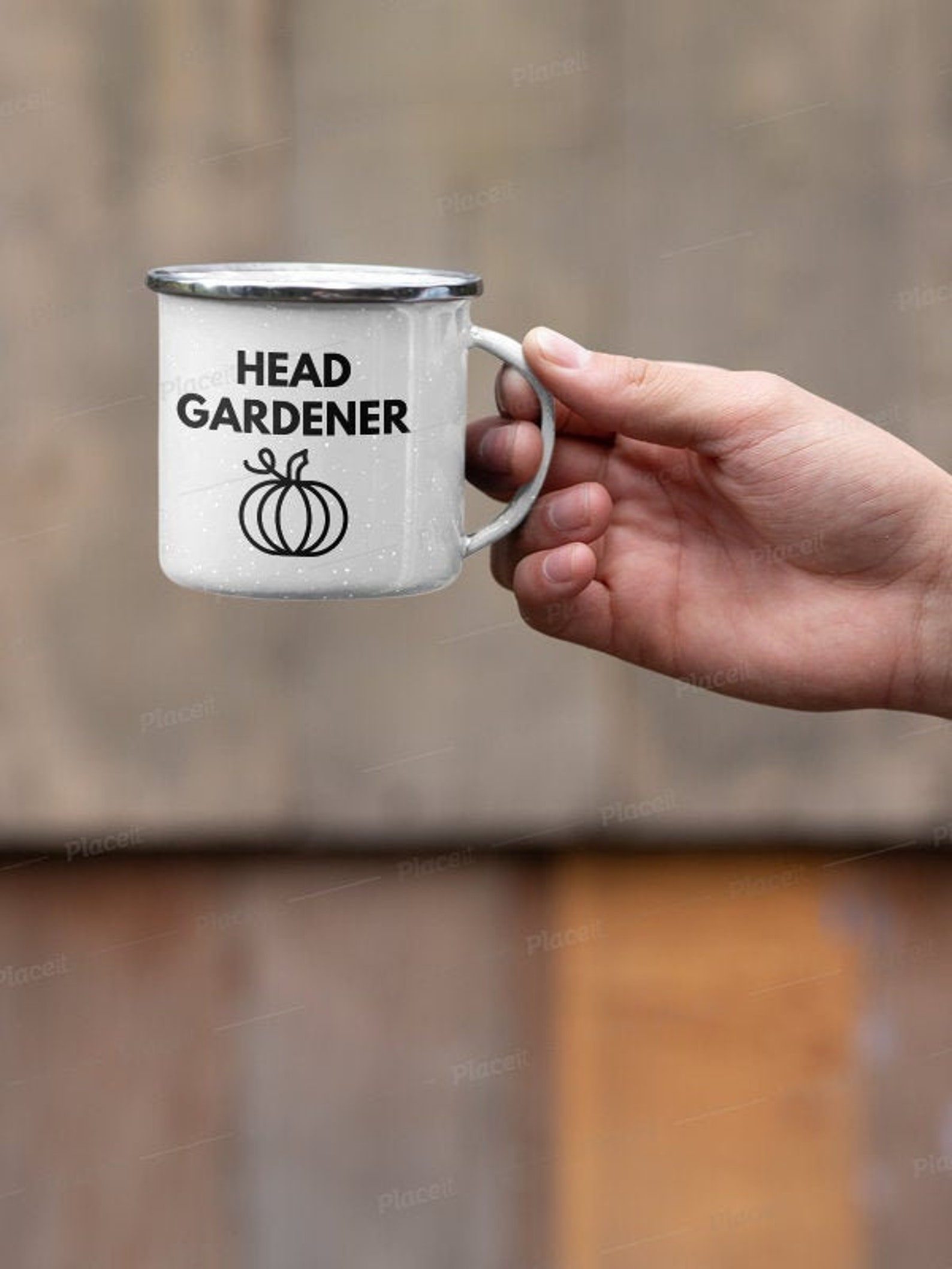 Enamel gardening mug Head Gardener unbreakable gift for Etsy