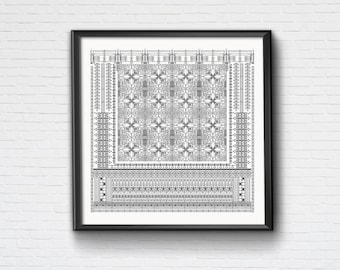 Art-decoprint Frank Lloyd Wright: abstract geometrisch interieur (pdf)