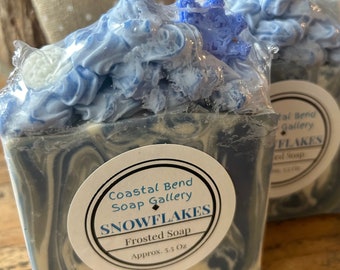 Snowflakes Soap | Handmade Natural Soap | Christmas Soap | Stocking Stuffers