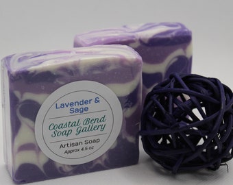 Lavender and Sage Handcrafted Soap | Natural, Artisan, Vegan Soap