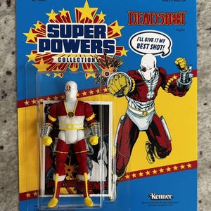 Custom Kenner Super Powers - DEADSHOT - MOC - with Collectors Card!