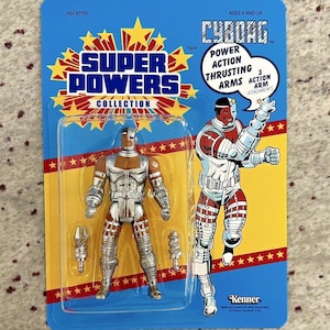 Custom Kenner - CYBORG - Super Powers Figure - MOC!