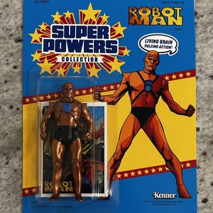 Custom DC Kenner Super Powers ROBOTMAN Figure - MOC - w/card!