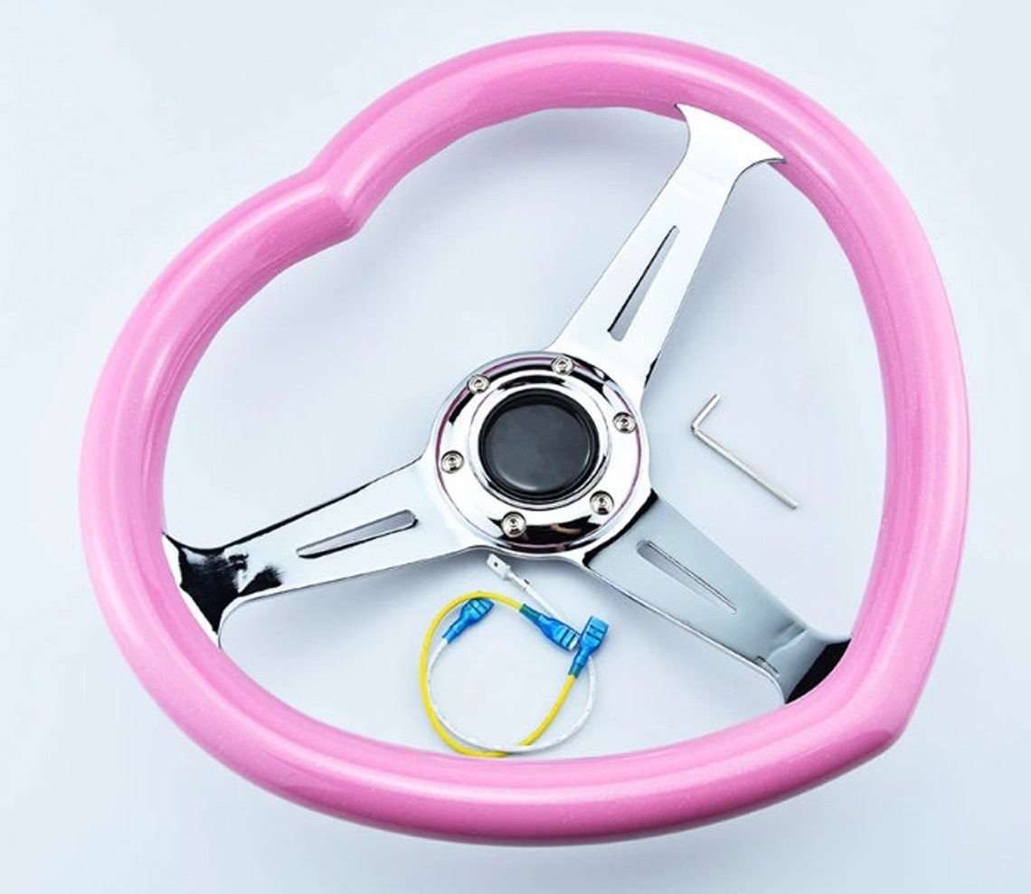 Hella Racing JDM Heart Steering Wheel Pink Red Dark Brown Etsy UK