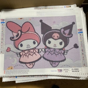 2pcs 5D Diamond Painting Stickers Kit DIY Cartoon Anime Mosaic Arts (BT011)