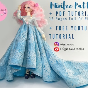 1/4 BJD ミニフィー パターン。Bjd Msd ミニフィー ドレス PDF パターン。ミニフィー フェアリーランド パターン。1/4 Bjd パターン。MSD ドレス パターン
