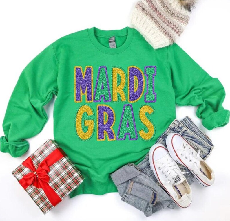 mardi gras sweat suit