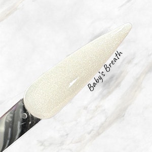 Baby’s Breath -off white/cream neutral shimmer. Nail dip powder. Dual purpose acrylic powder. DIY dip nails. Nails. Dipping powder.