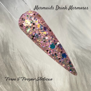 Meerjungfrauen Drink Mermosas - Multi Glitzer Nagel dip. Dippulver. Glitzer DipPulver. DIY Dip Powder Mani. Glitzer DipPulver. Nägel. Dip.