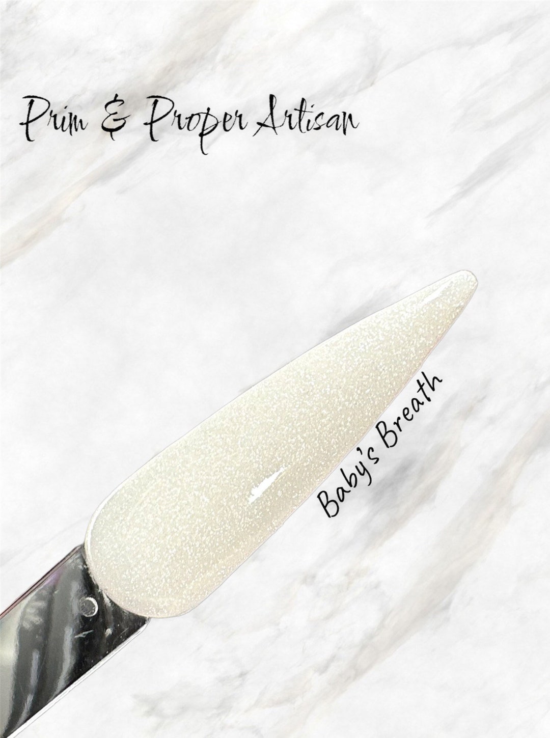 Babys Breath off White/cream Neutral Shimmer. Nail Dip Powder. Dual