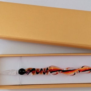Stylo à encre de stylo en verre aux couleurs de l’Allemagne - dans l’étui cadeau H 1