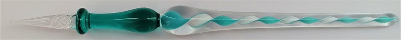 Glasfeder Tintenschreiber Glasschreiber im Geschenketui I 2 türkis Bild 2