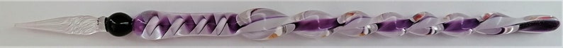 Glasfeder Tintenschreiber Glasschreiber im Geschenketui H 8 lila Bild 2