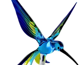 Bâton d'orchidée colibri (transparent-bleu clair-vert-bleu foncé) bâton de fleur bouchon de fleur