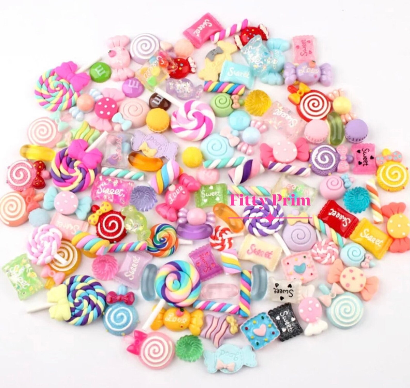 Candy Assorted Charm Mix 100 pieces Etsy