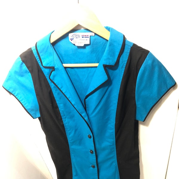 Vintage official Blue Bowling Shirt