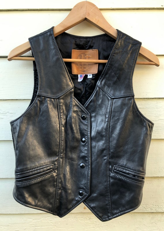 Vintage motorcycle vest black - Gem