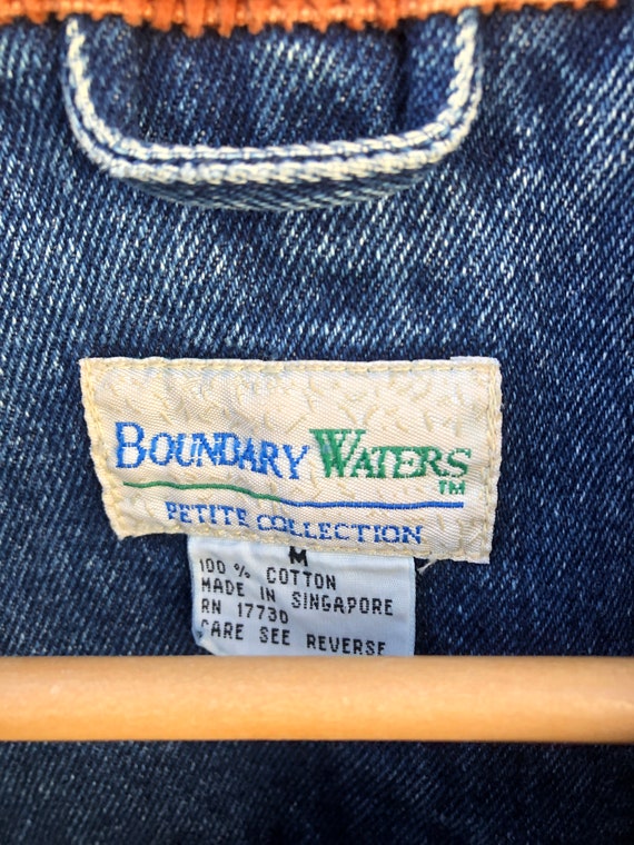 VTG Boundary Waters Denim Jacket w/ Corduroy Trim - image 3