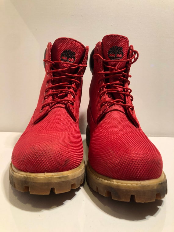Red Timberland 6'' Boots Size 8 - image 5