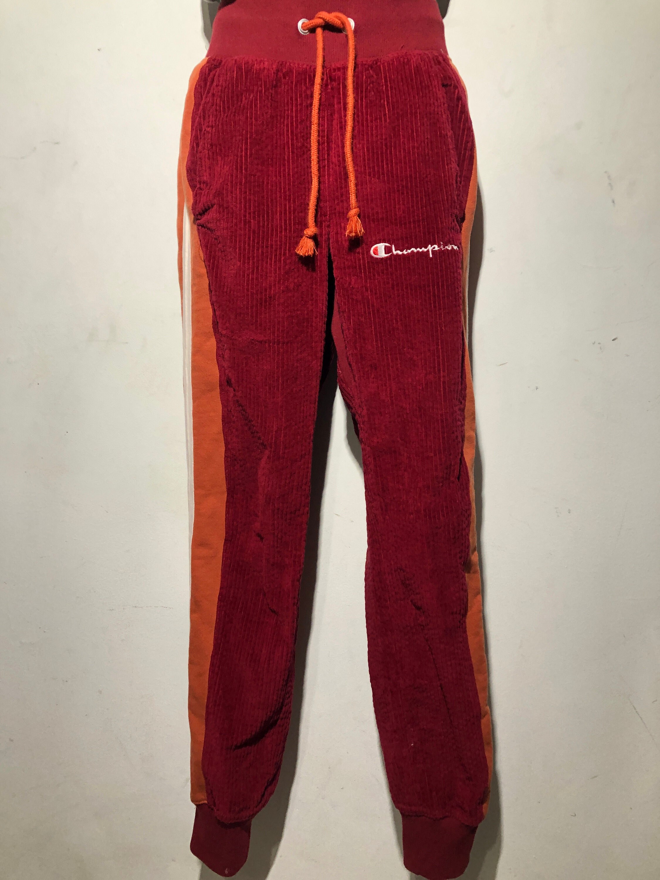 champion orange joggers