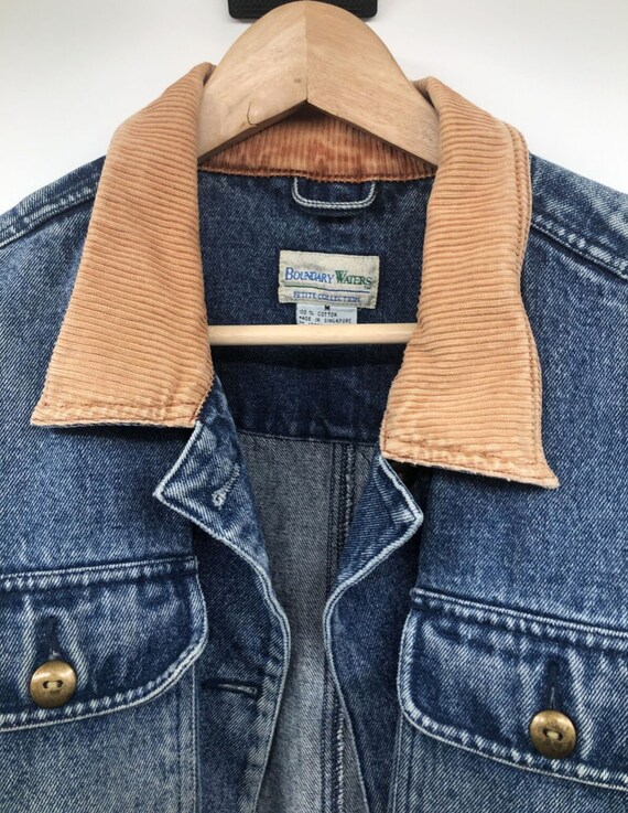 VTG Boundary Waters Denim Jacket w/ Corduroy Trim - image 5