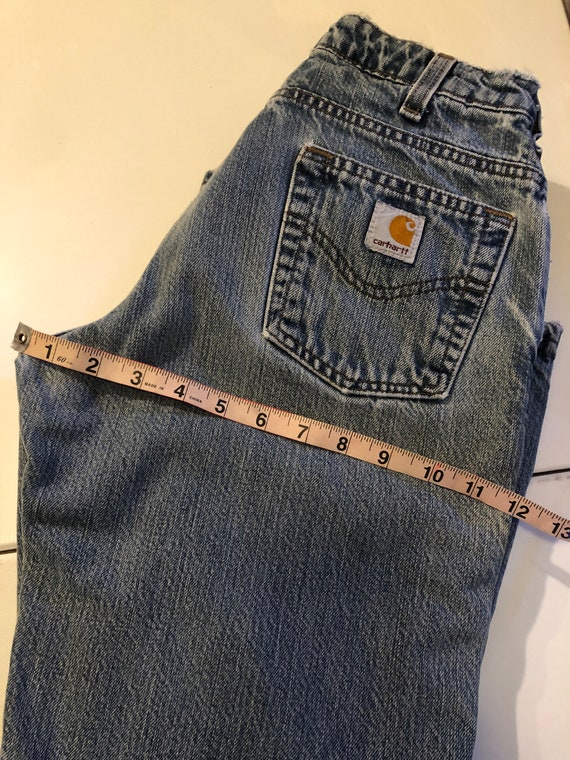 VTG 1990's denim mid-waist carhartt pants - image 5