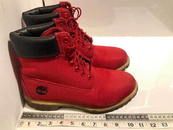Red Timberland 6'' Boots Size 8 - image 3