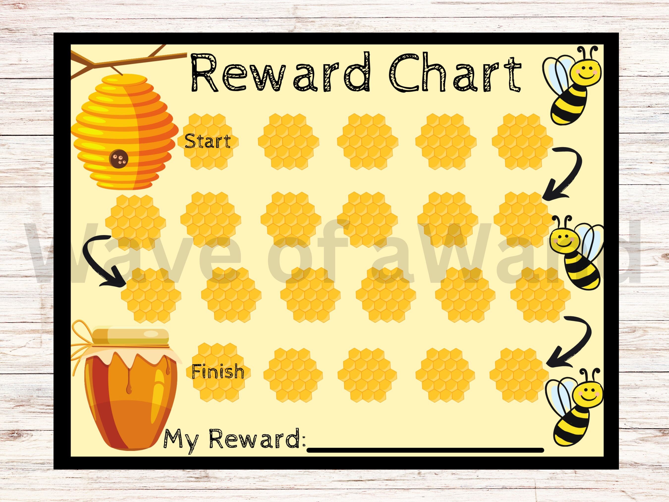 Reward Chart For Kids Printable Reward Chart For Kids Behavior Etsy