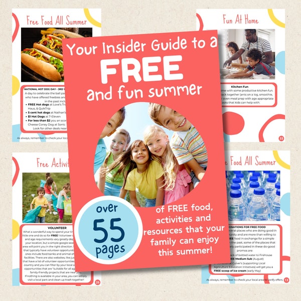 Free Summer Activity Guide for Family Bucket List Guide Free Summer Fun Teen Activities Summer Savings Printable Free Kids Activities Bundle