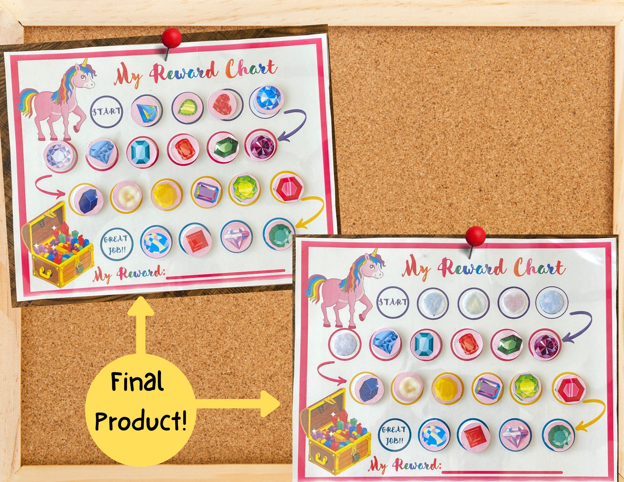 unicorn reward chart downloadable and editable pdf version etsy