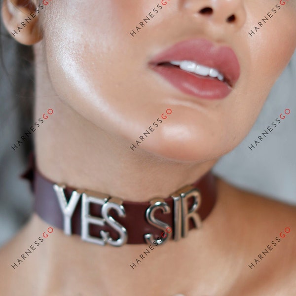 Custom, SLUT, DADDY or PUDDIN thick collar with huge gold or silver 30mm letters choker, Custom Name with Metal Letter, Custom Letter Name