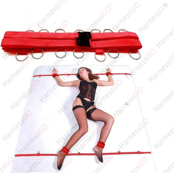  Bed Straps Restraints Sex for Under King Queen Size Mattress  Adult Play Adjustable Straps for Wrist and Ankle BDSM Sex Bed Bondage  Restraints Kit Set for Queen Size Bed for Women
