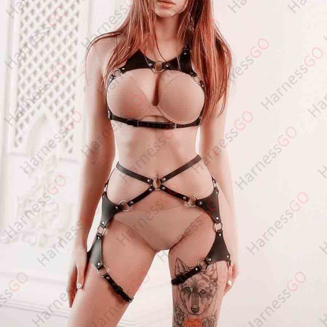 Open Full Body Harness Bondage Lingerie Cage Bra Open Bralette